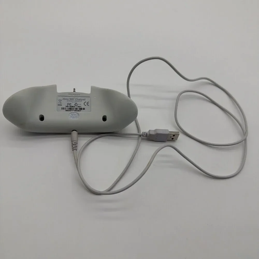 Microsoft Xbox 360 Controller Chatpad Keyboard Attachment - White - Not Tested